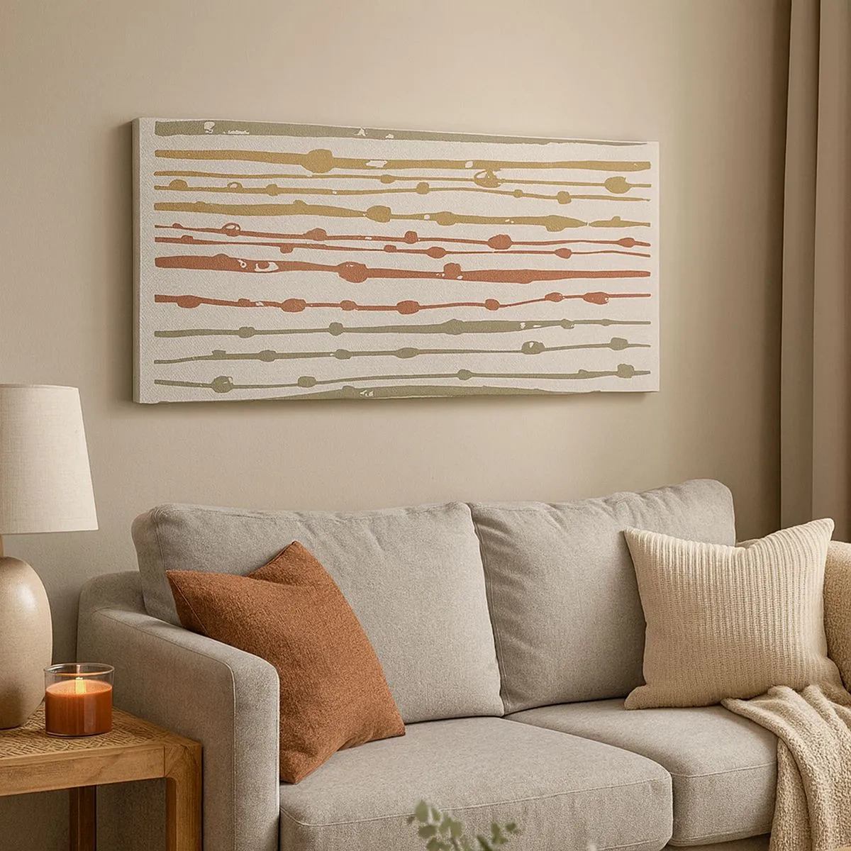 Bild auf Leinwand - Leinwandbild - Musikalische Notation von Farben - 100x40 cm
