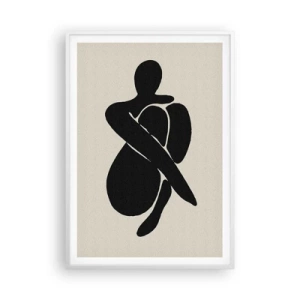 Poster in einem weißen Rahmen - In deinen eigenen Armen - 70x100 cm