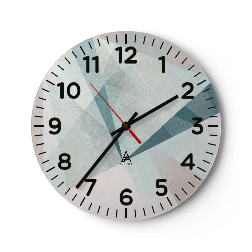 Wanduhr - Glasuhr - Einfach aber dynamisch - 40x40 cm