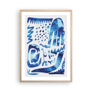 Poster in einem Rahmen aus heller Eiche - Zurück zu den Wurzeln - 50x70 cm