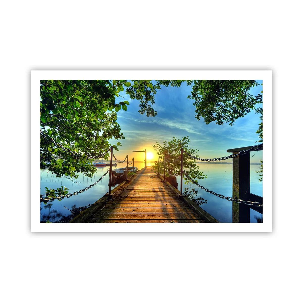 Poster - Westen auf dem Wasser - 91x61 cm