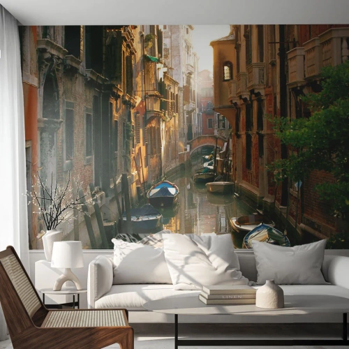 Fototapete Premium Sand - In einer venezianischen Gasse - Landschaft, Die Architektur, Venedig - 200x140 cm