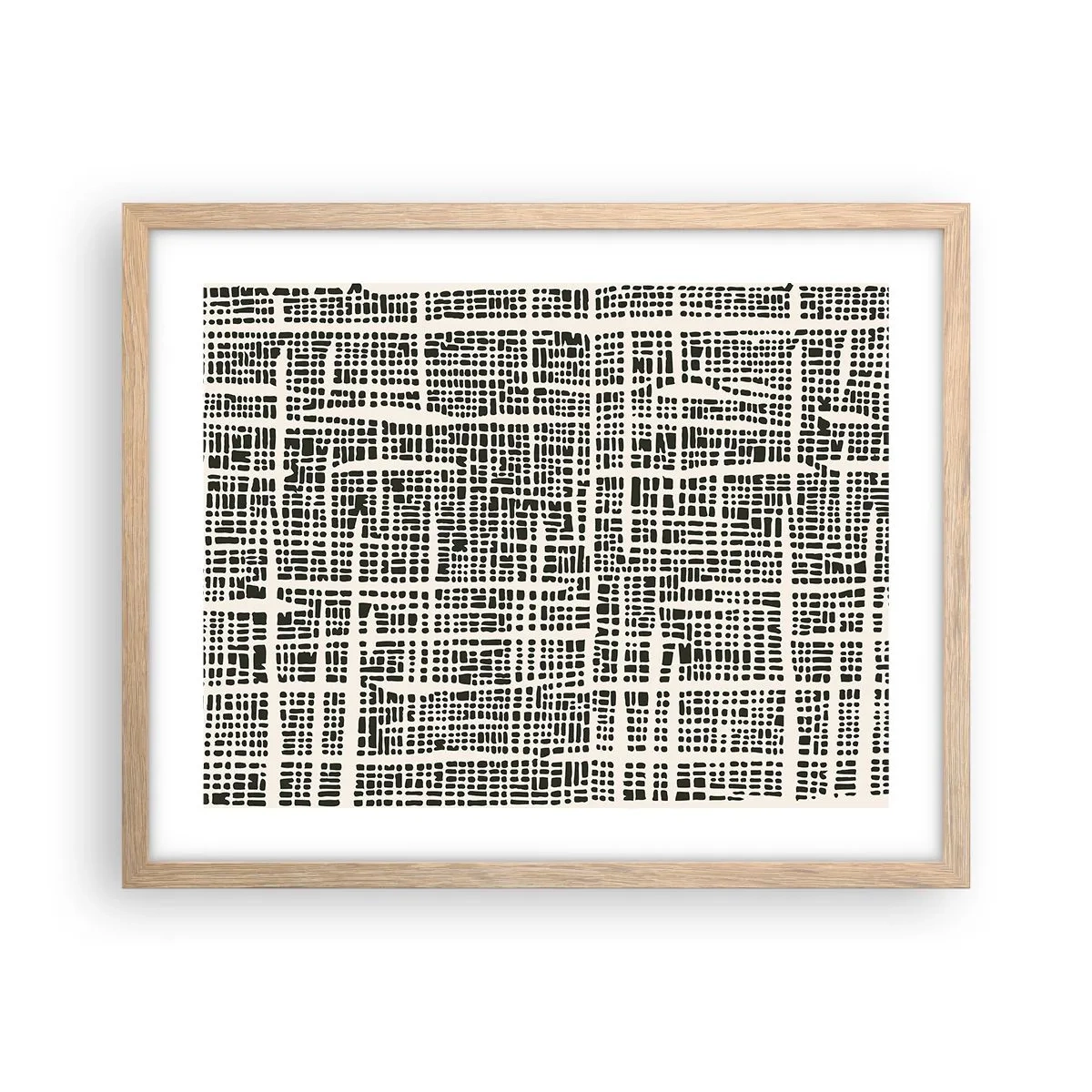 Poster in einem Rahmen aus heller Eiche - Gewebte Komposition - 50x40 cm