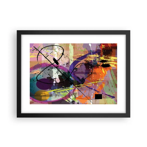 Poster in einem schwarzem Rahmen - Du kannst geradeaus oder umhergehen - 40x30 cm