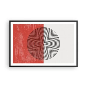 Poster in einem schwarzem Rahmen - Auf den Punkt gebracht - 91x61 cm