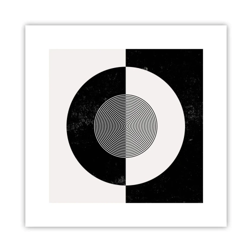 Poster - Harmonie in Schwarz und Weiß - 30x30 cm