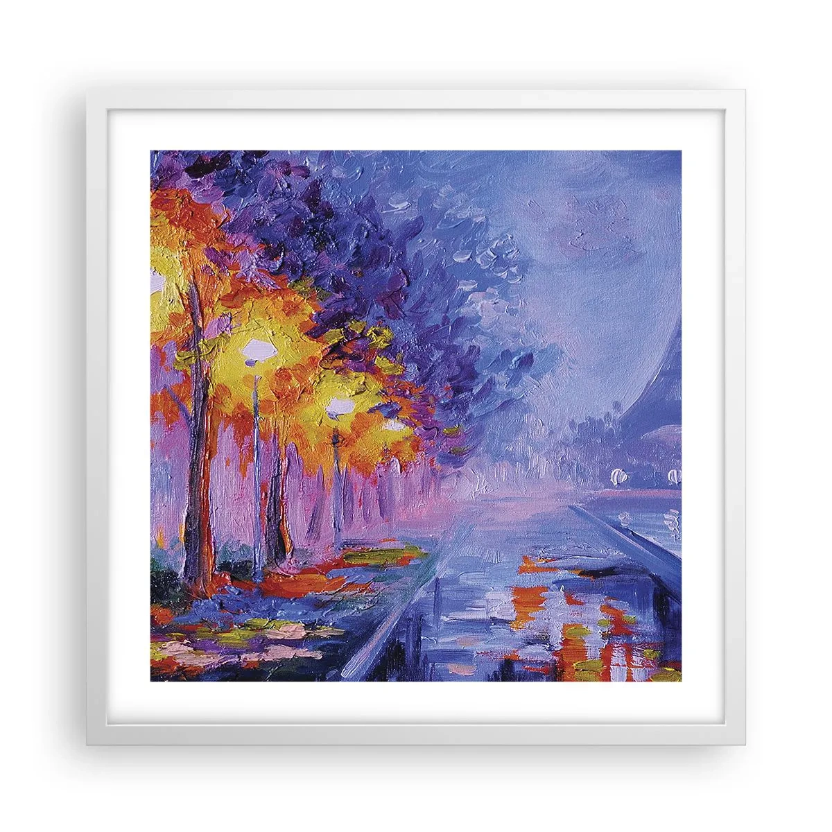 Poster in einem weißen Rahmen - Ein Traumspaziergang - 50x50 cm