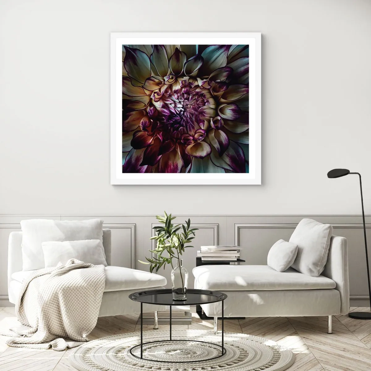 Poster in einem weißen Rahmen - Die Blütezeit der Jugend - 40x40 cm