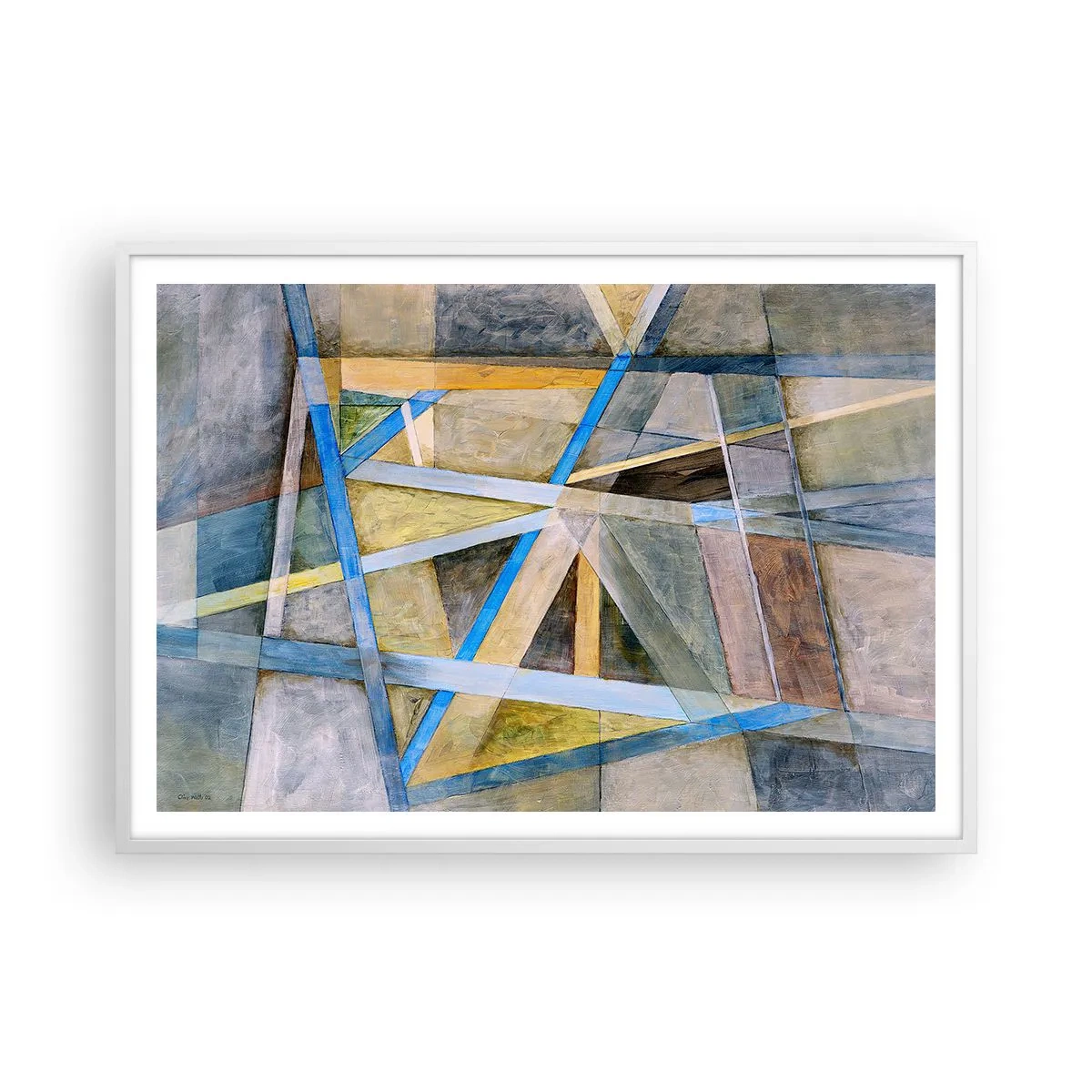 Poster in einem weißen Rahmen - Gerade oder diagonal? - 100x70 cm