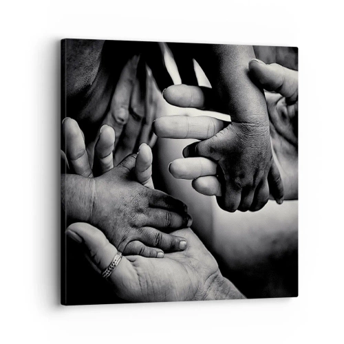 Bild auf Leinwand - Leinwandbild - Mensch sein - 30x30 cm