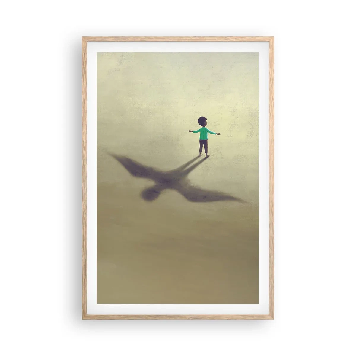 Poster in einem Rahmen aus heller Eiche - Der Held der Zukunft - 61x91 cm