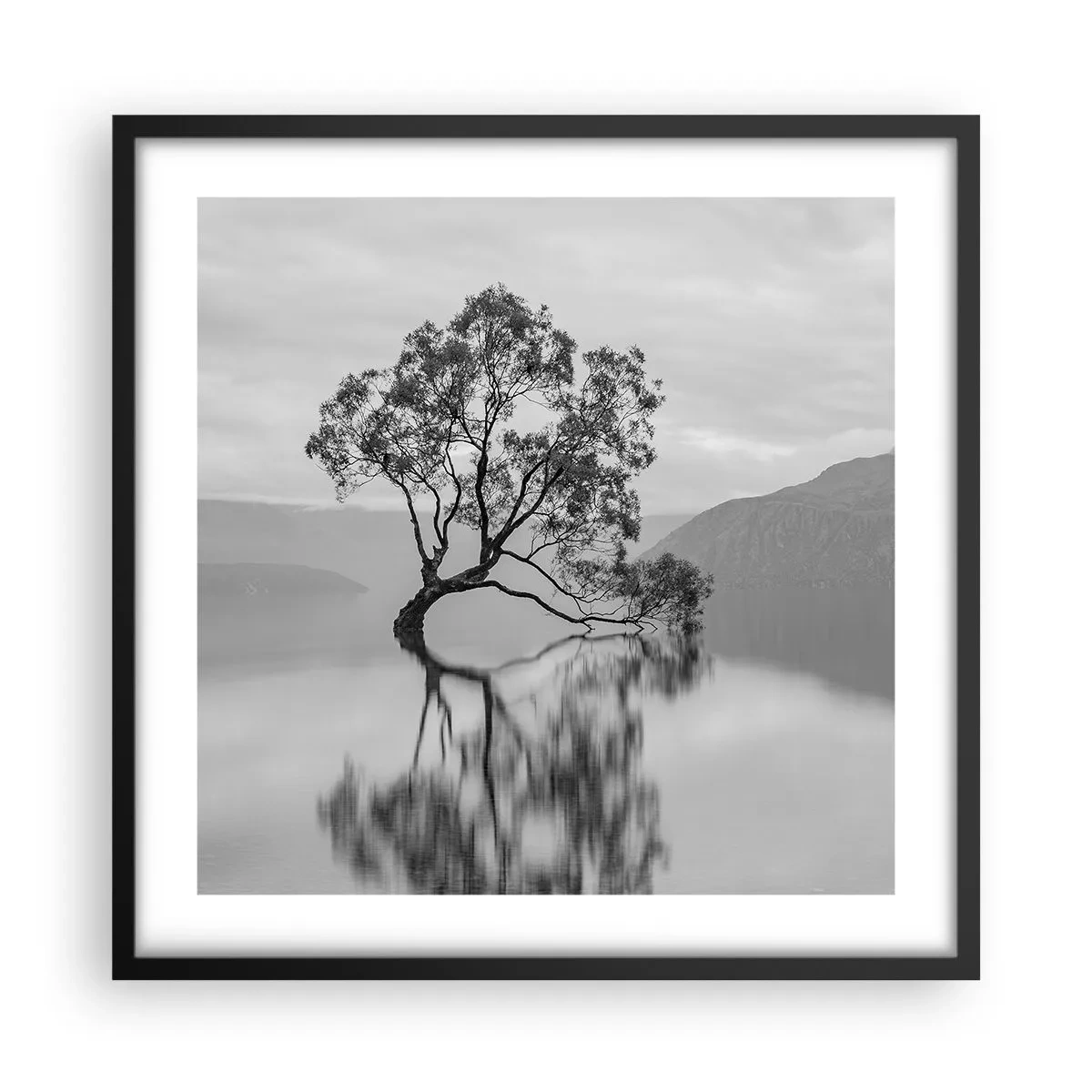 Poster in einem schwarzem Rahmen - Es gibt so ein Land - 50x50 cm