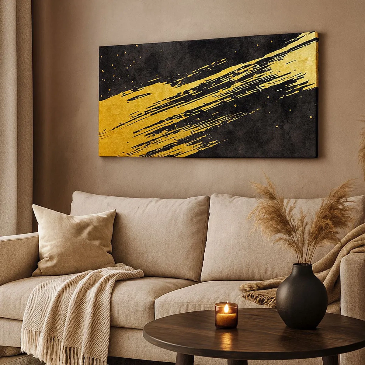 Bild auf Leinwand - Leinwandbild - Sprung in den Hyperraum - 100x40 cm