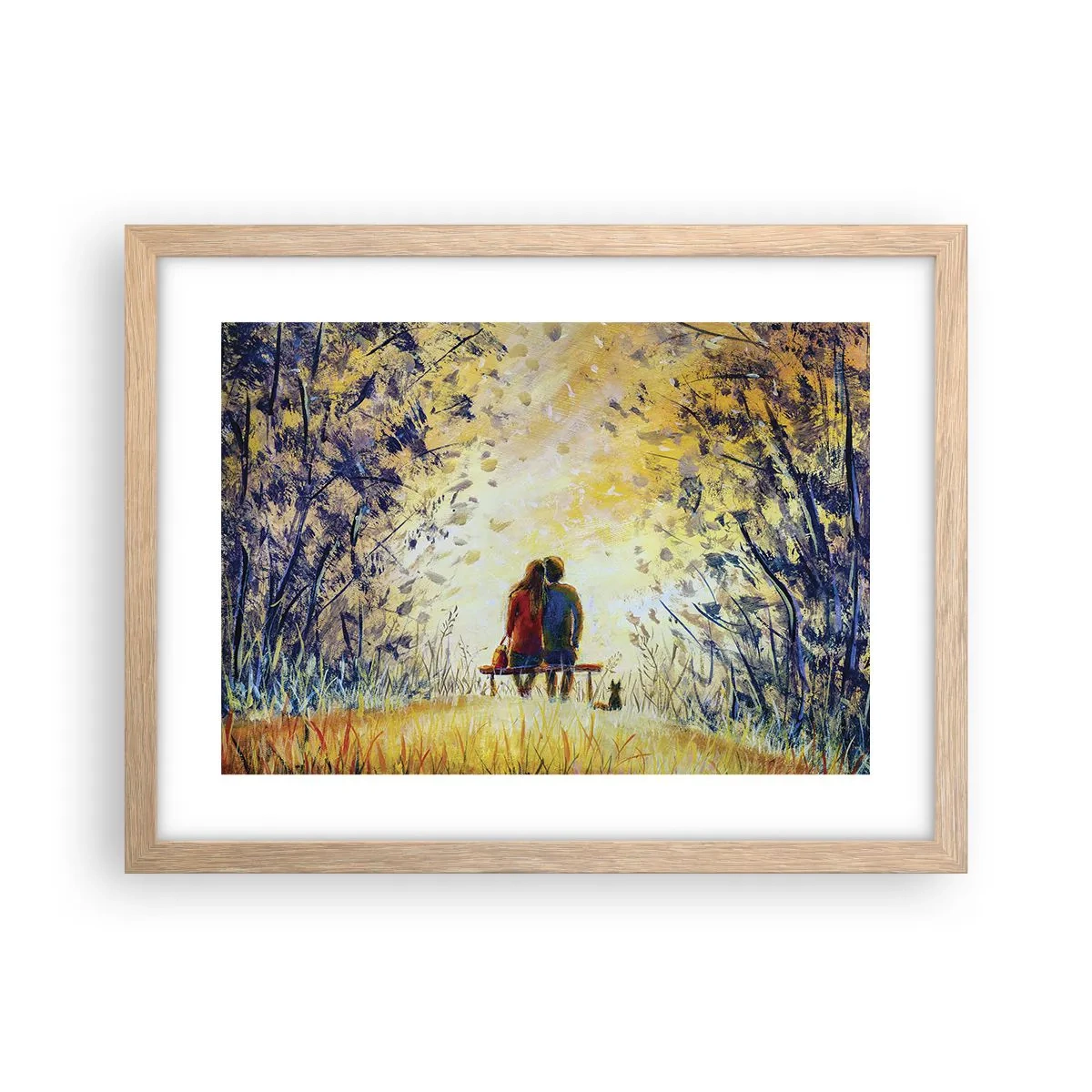 Poster in einem Rahmen aus heller Eiche - Magischer Augenblick - 40x30 cm