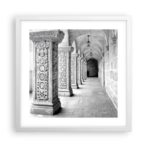 Poster in einem weißen Rahmen - Und wo geht’s hin...? - 40x40 cm