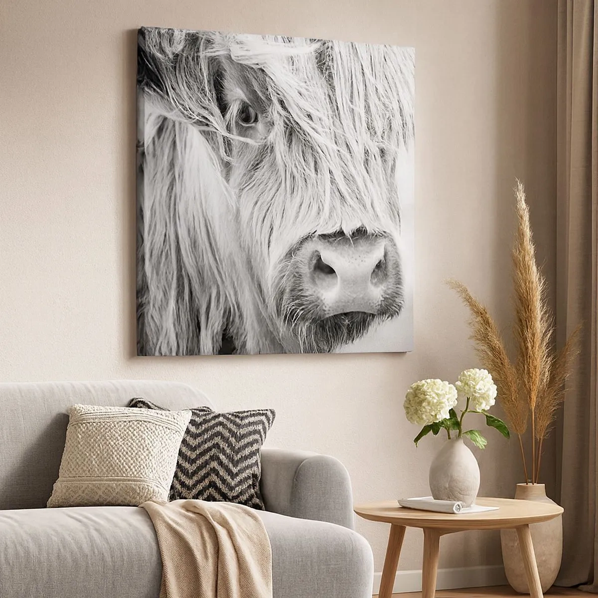 Bild auf Leinwand - Leinwandbild - Schottische Wildheit - 30x30 cm