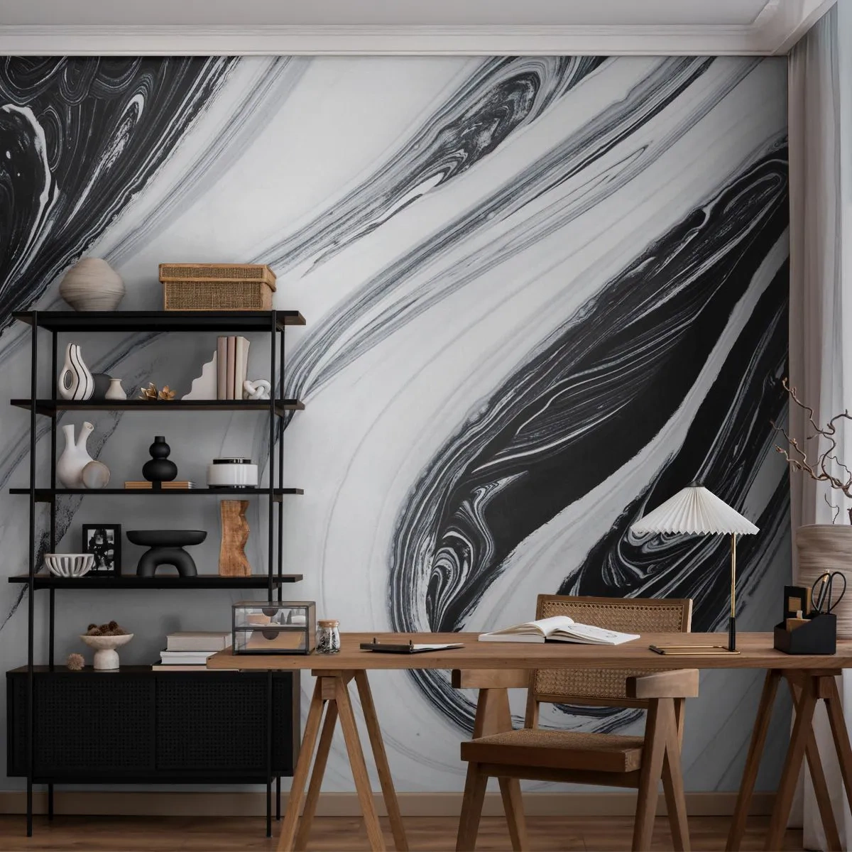 Fototapete Premium Canvas - Kombination aus Gegensätzen - Malen, Stück, Modern - 250x175 cm