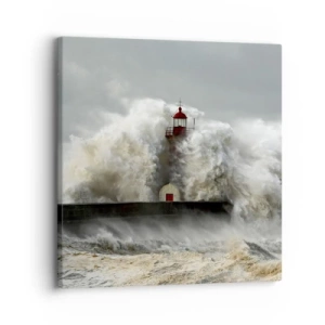 Bild auf Leinwand - Leinwandbild - Die Wut des Ozeans - 30x30 cm