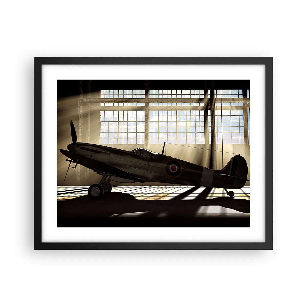 Poster in einem schwarzem Rahmen - Die Ruhe eines Kriegers - 50x40 cm