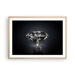 Poster in einem Rahmen aus heller Eiche - Beste Freundin - 70x50 cm