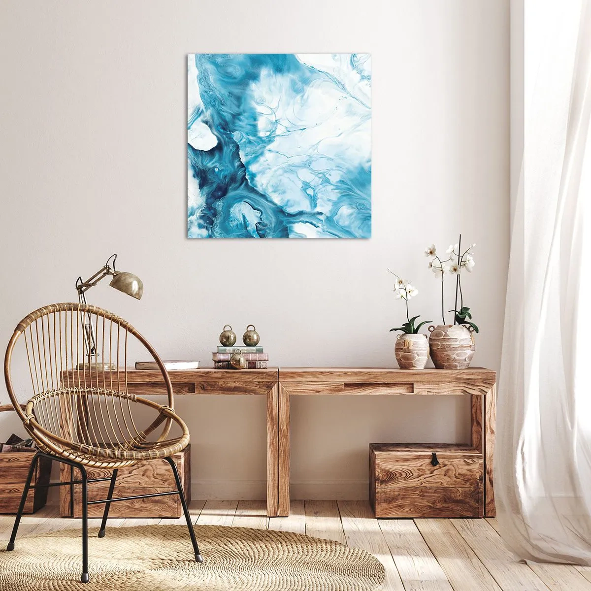 Bild auf Leinwand - Leinwandbild - Blaues Konzert - 50x50 cm