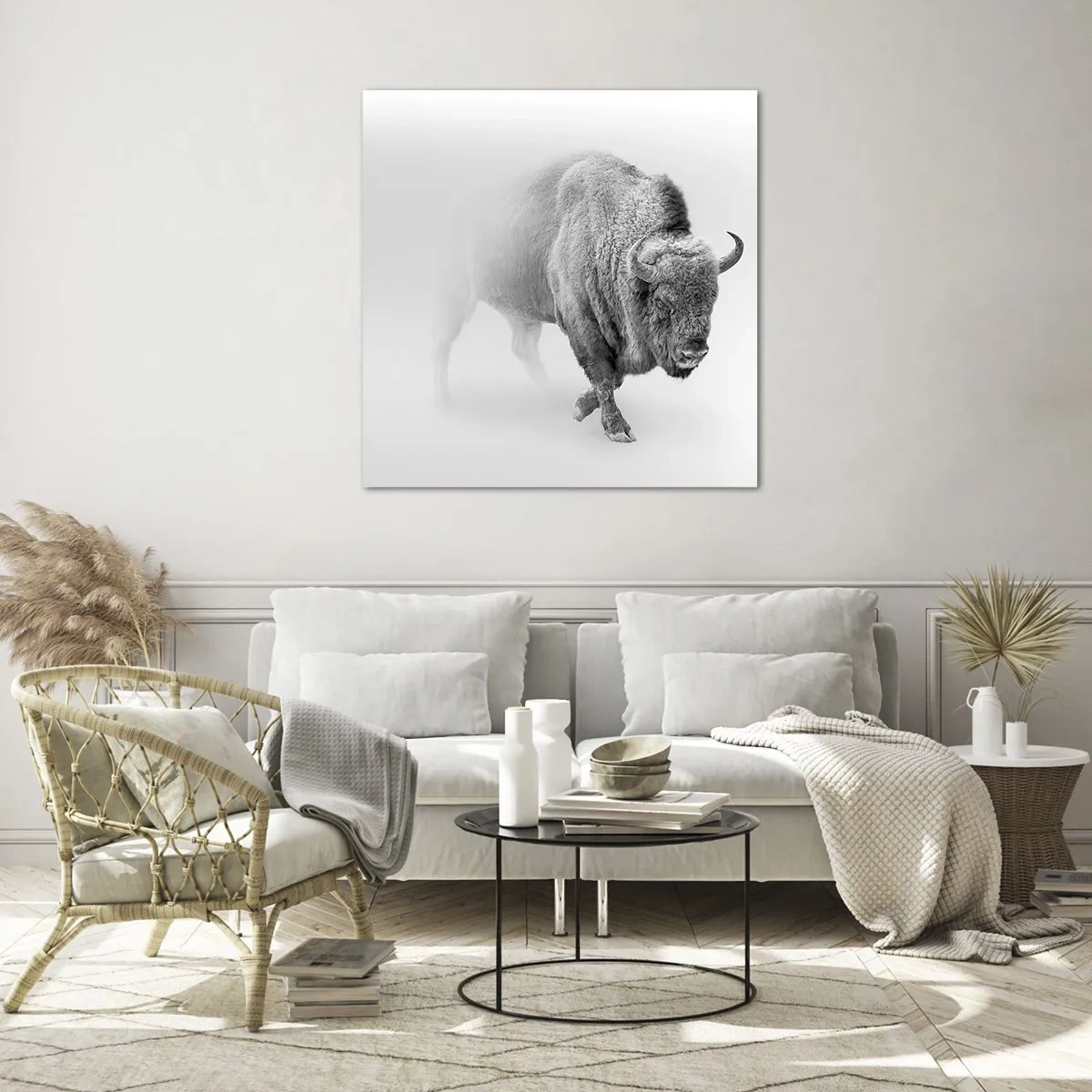 Glasbild - Bild auf glas - König der Prärie - 60x60 cm