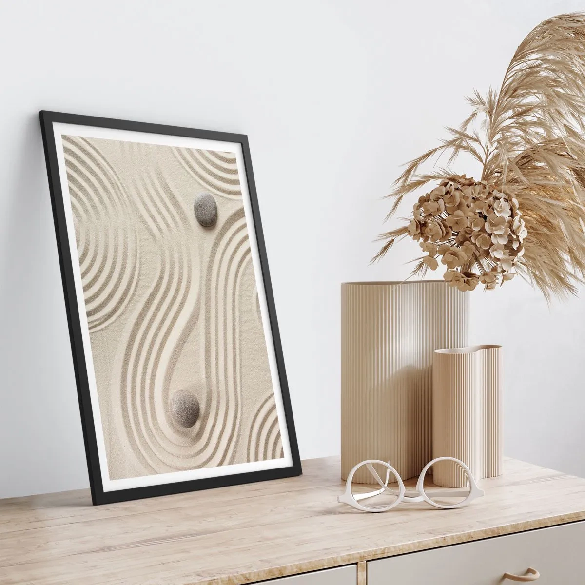 Poster in einem schwarzem Rahmen - Ein Hauch von Wärme - 70x100 cm