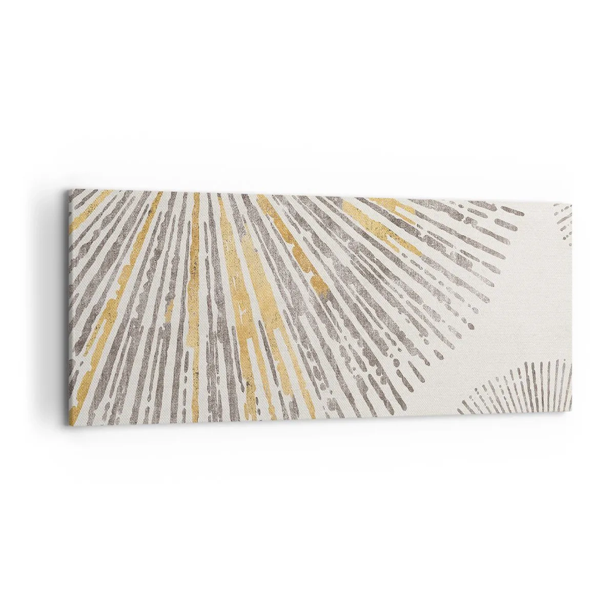 Bild auf Leinwand - Leinwandbild - Abstraktes strahlenförmiges Muster - 120x50cm - Schönheit des Strahls - Moderne Wanddekoration für Wohnzimmer und Schlafzimmer ARTTOR