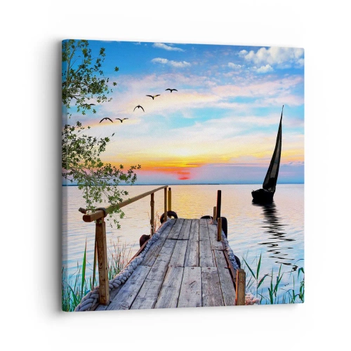 Bild auf Leinwand - Leinwandbild - Guten Abend - 30x30 cm