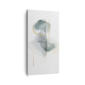 Bild auf Leinwand - Leinwandbild - Über das Verhältnis von Grau und Gold - 65x120 cm