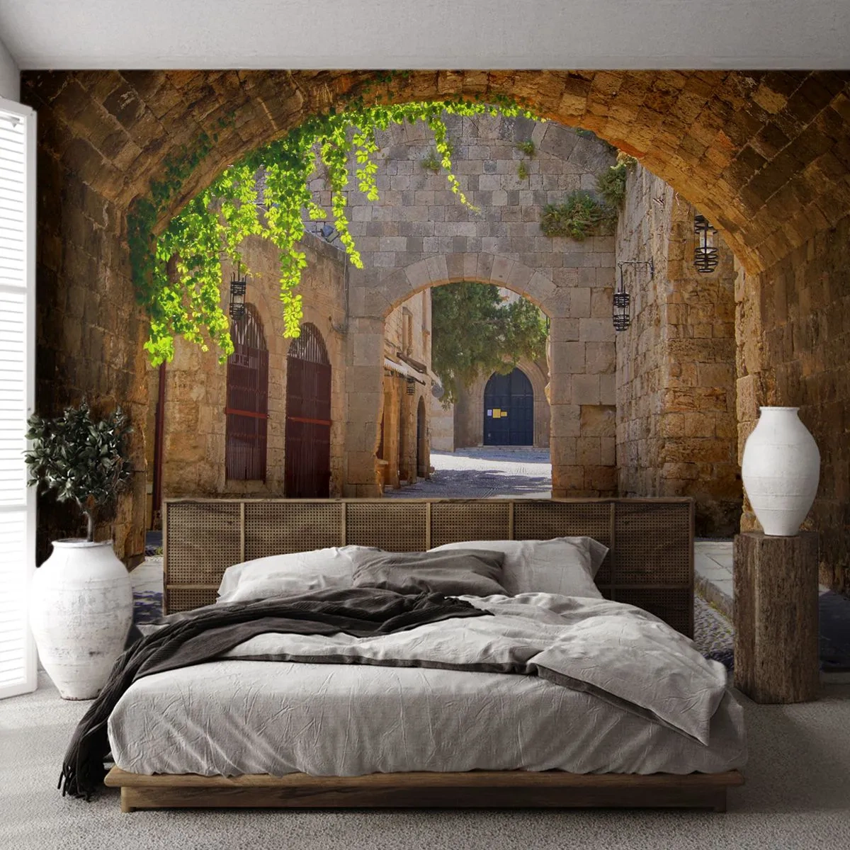 Fototapete Premium Sand - Die Prozession wird bald erscheinen - Die Architektur, Stadt, Gasse - 500x350 cm