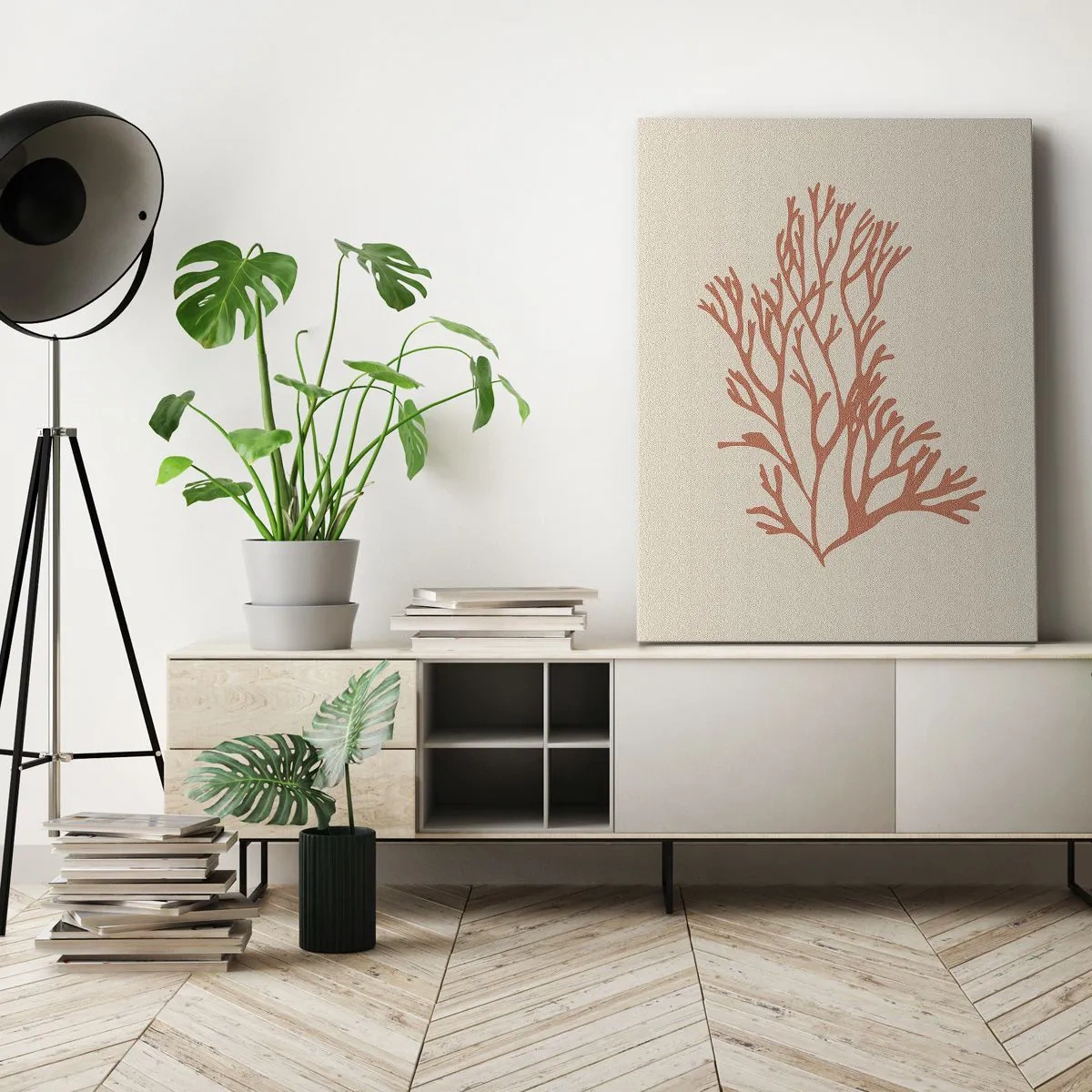 Bild auf Leinwand - Leinwandbild - Korallenfiligran - 65x120 cm