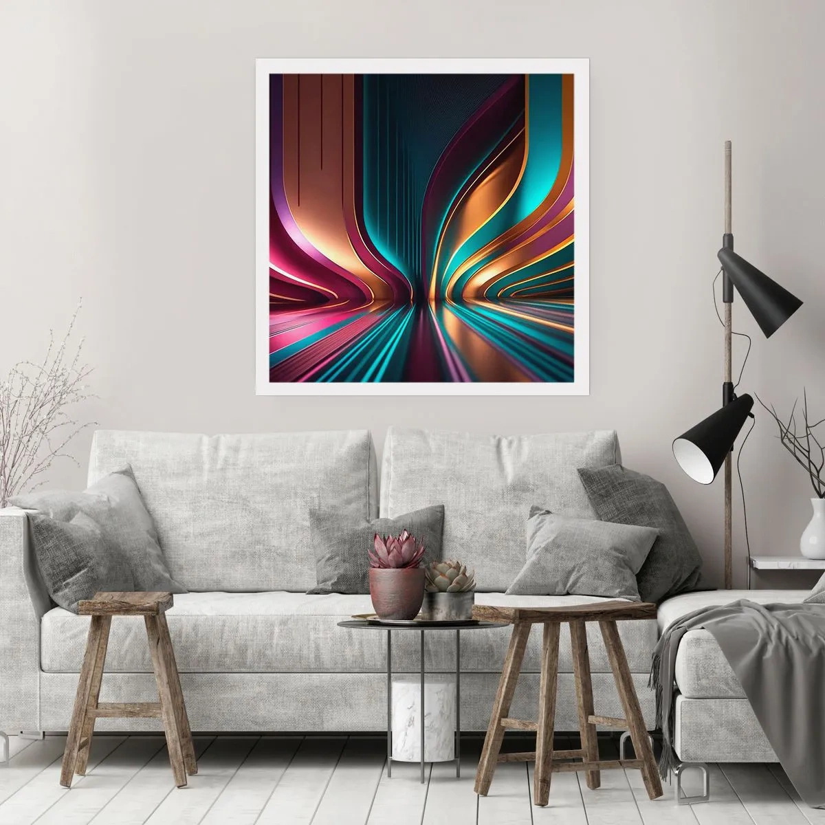 Poster - Architektur des Lichts - 40x40 cm