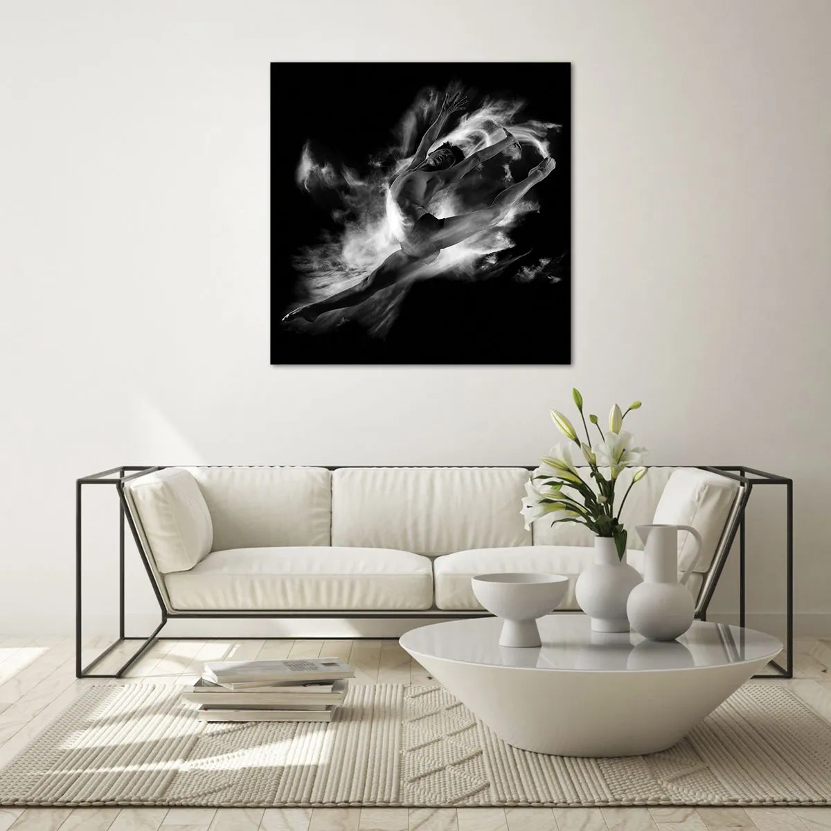 Glasbild - Bild auf glas - Im Flug hängen geblieben - 40x40 cm