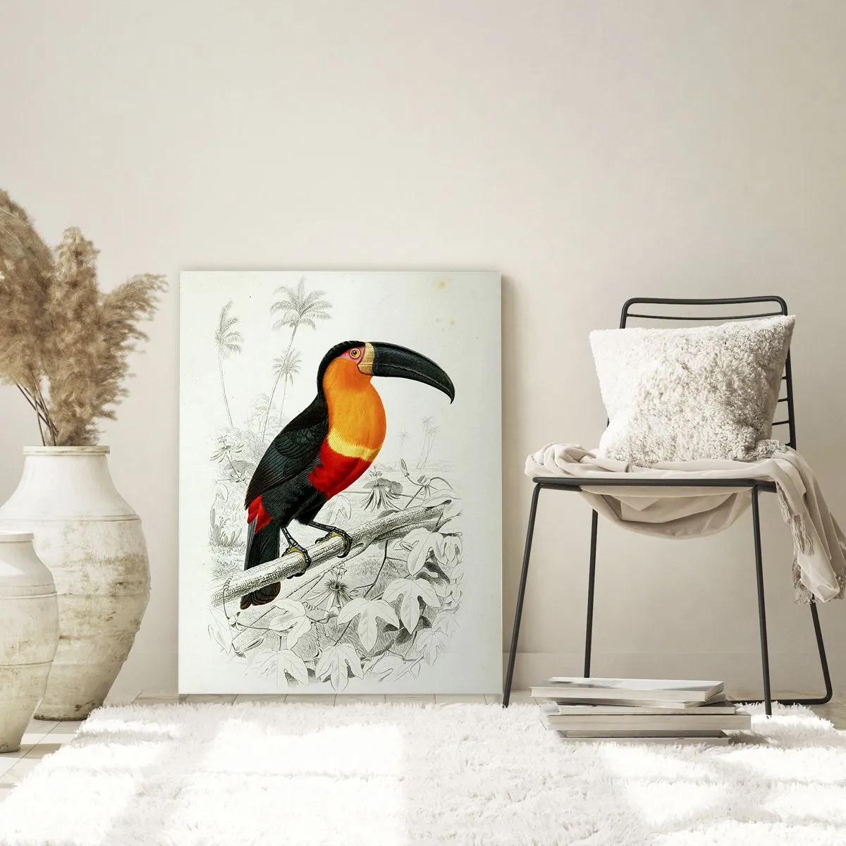 Glasbild - Bild auf glas - Vogelfarben - 80x120 cm