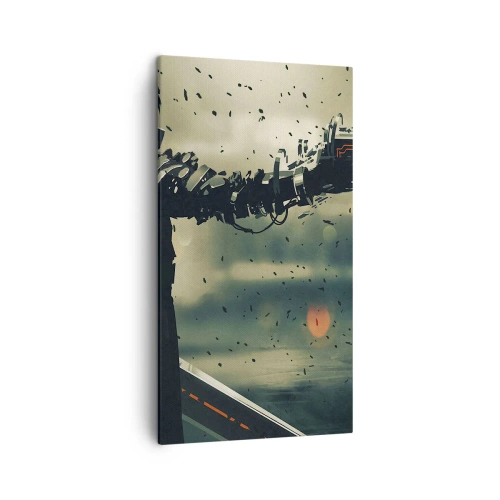 Bild auf Leinwand - Leinwandbild - Tödliche Waffe - Dein ganz eigener Terminator - 45x80 cm