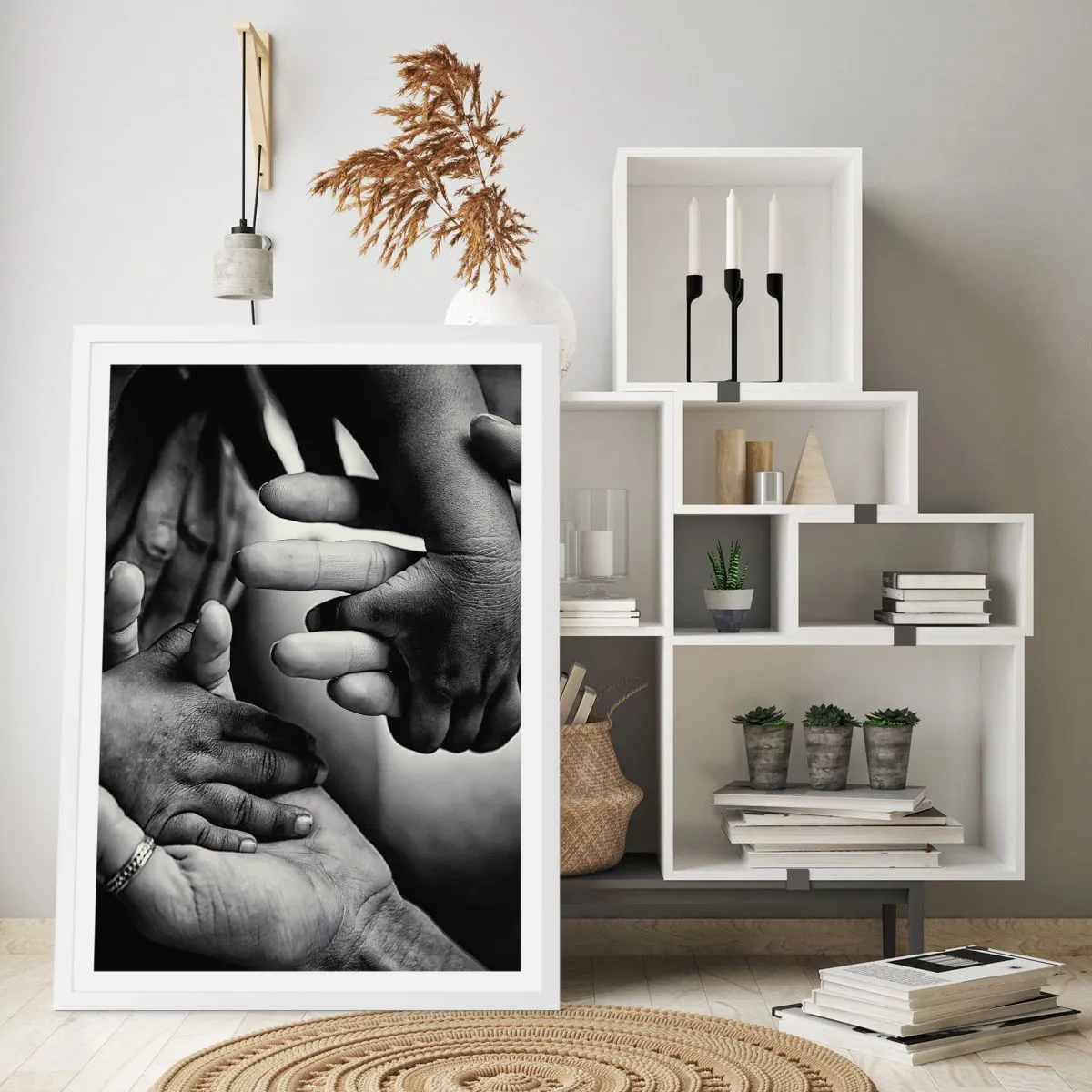 Poster in einem weißen Rahmen - Mensch sein - 50x70 cm