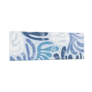 Glasbild - Bild auf glas - Blaue Farne - 90x30 cm