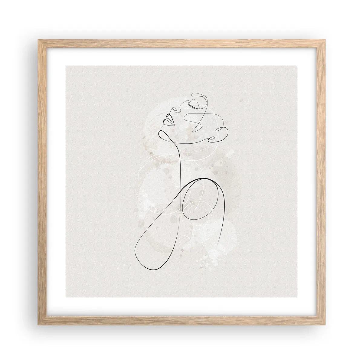 Poster in einem Rahmen aus heller Eiche - Die Spirale der Schönheit - 50x50 cm