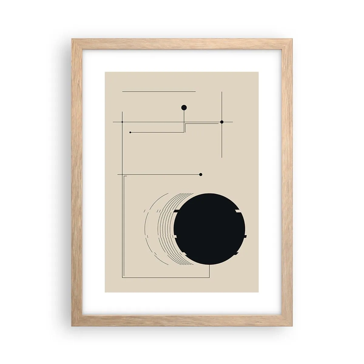 Poster in einem Rahmen aus heller Eiche - Flexible und dynamische Komposition - 30x40 cm