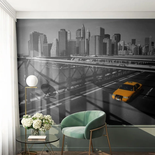 Selbstklebende Fototapete Deluxe Sticker - Die Farbe einer Großstadt - Stadt, New York, Die Architektur - 300x210 cm