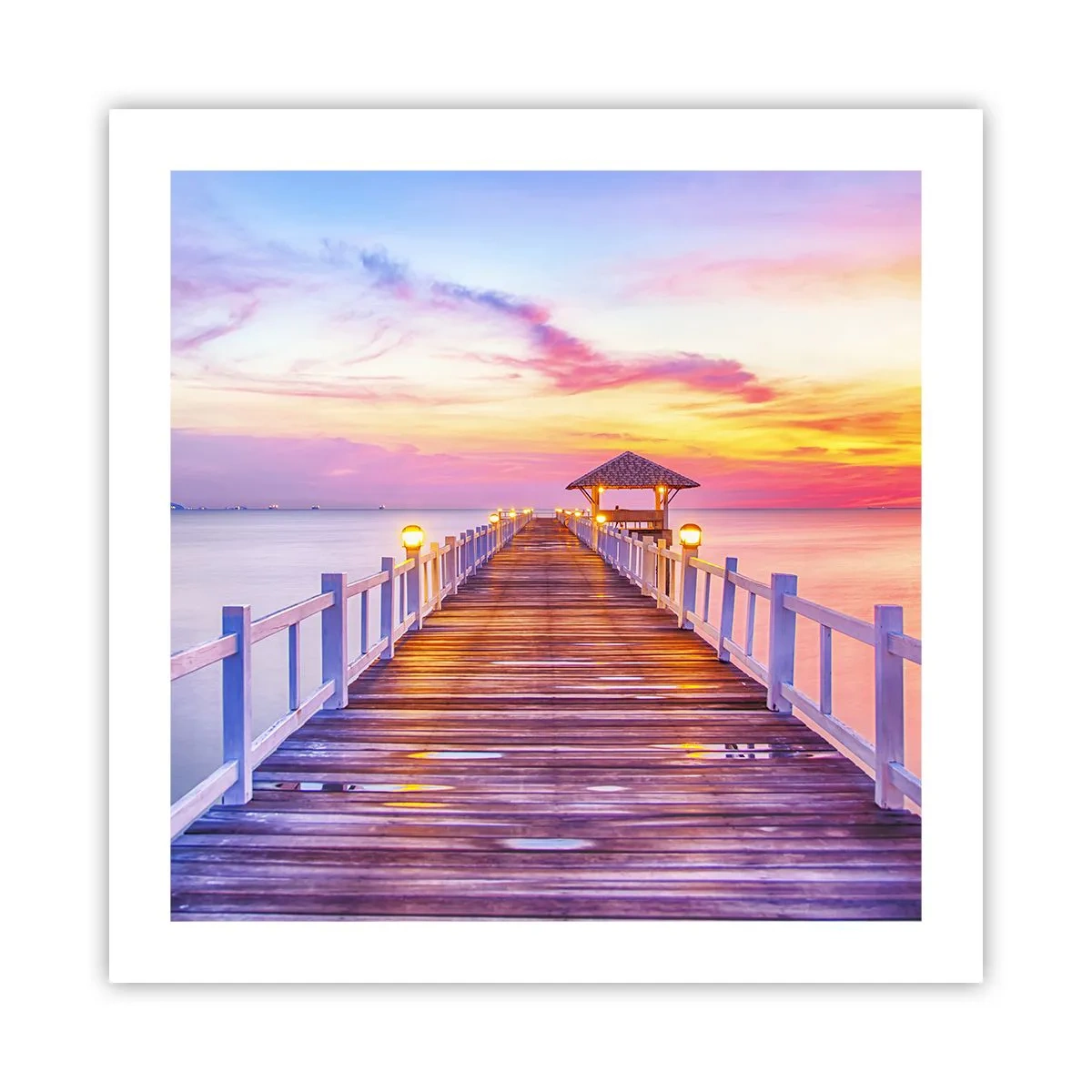 Poster - Die lila-goldene Stille des Abends - 50x50 cm