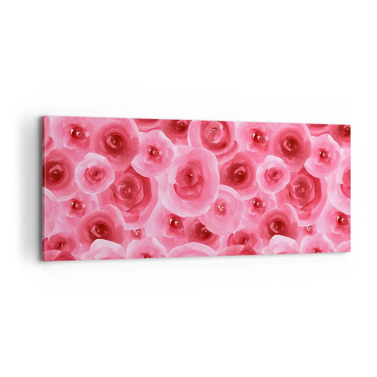 Bild auf Leinwand - Leinwandbild - Oben und unten Rosen - 100x40 cm