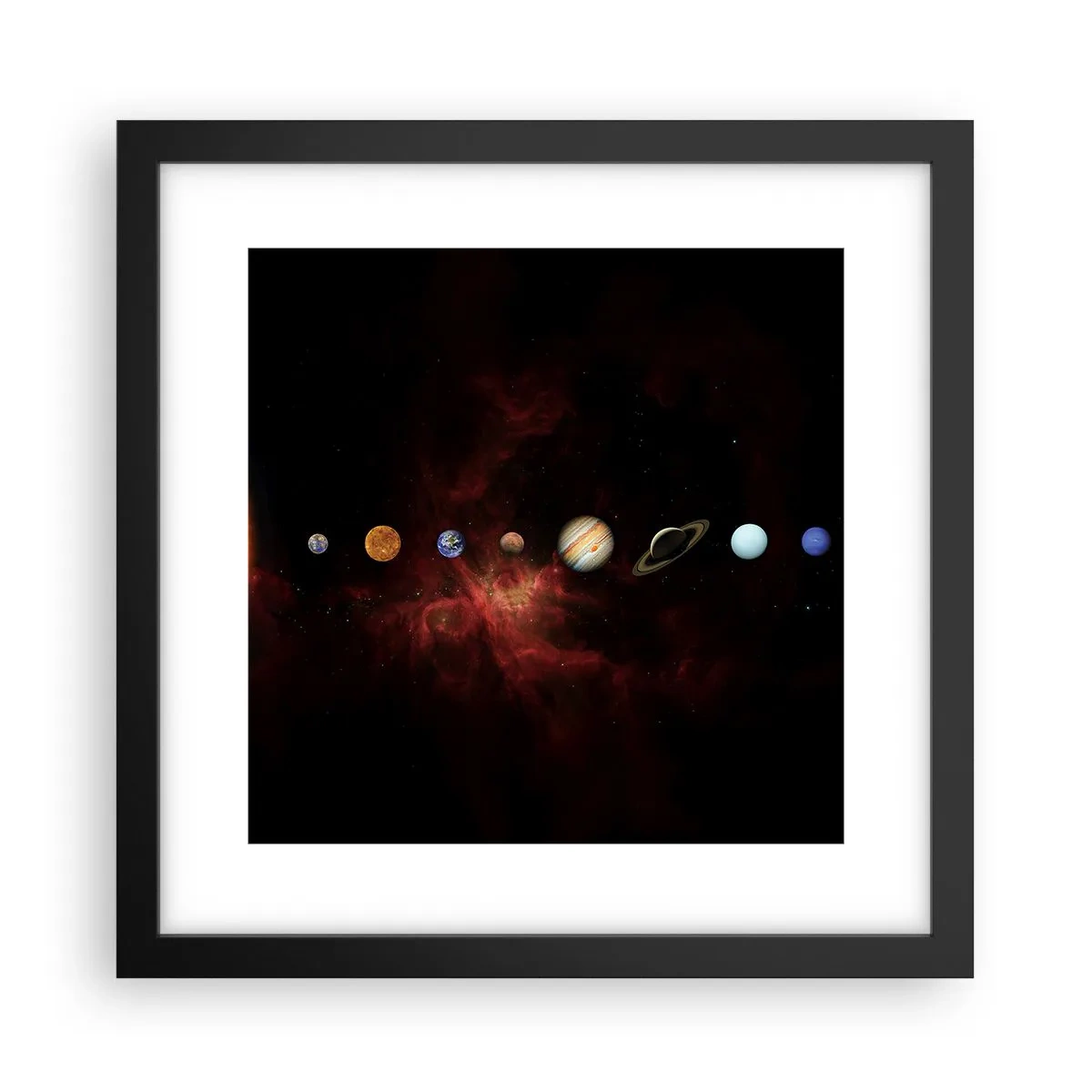 Poster in einem schwarzem Rahmen - Unsere Nachbarschaft - 30x30 cm