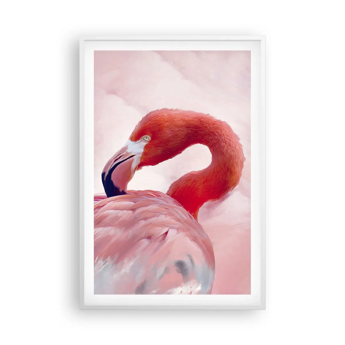 Poster in einem weißen Rahmen - Vogel Schönheit - 61x91 cm