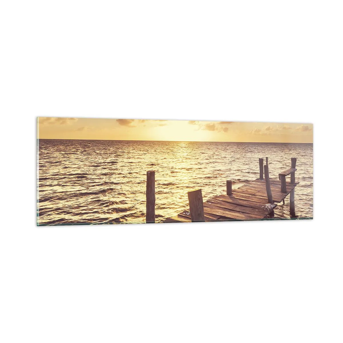 Glasbild - Bild auf glas - Das goldene Land der Sanftmut - 90x30 cm