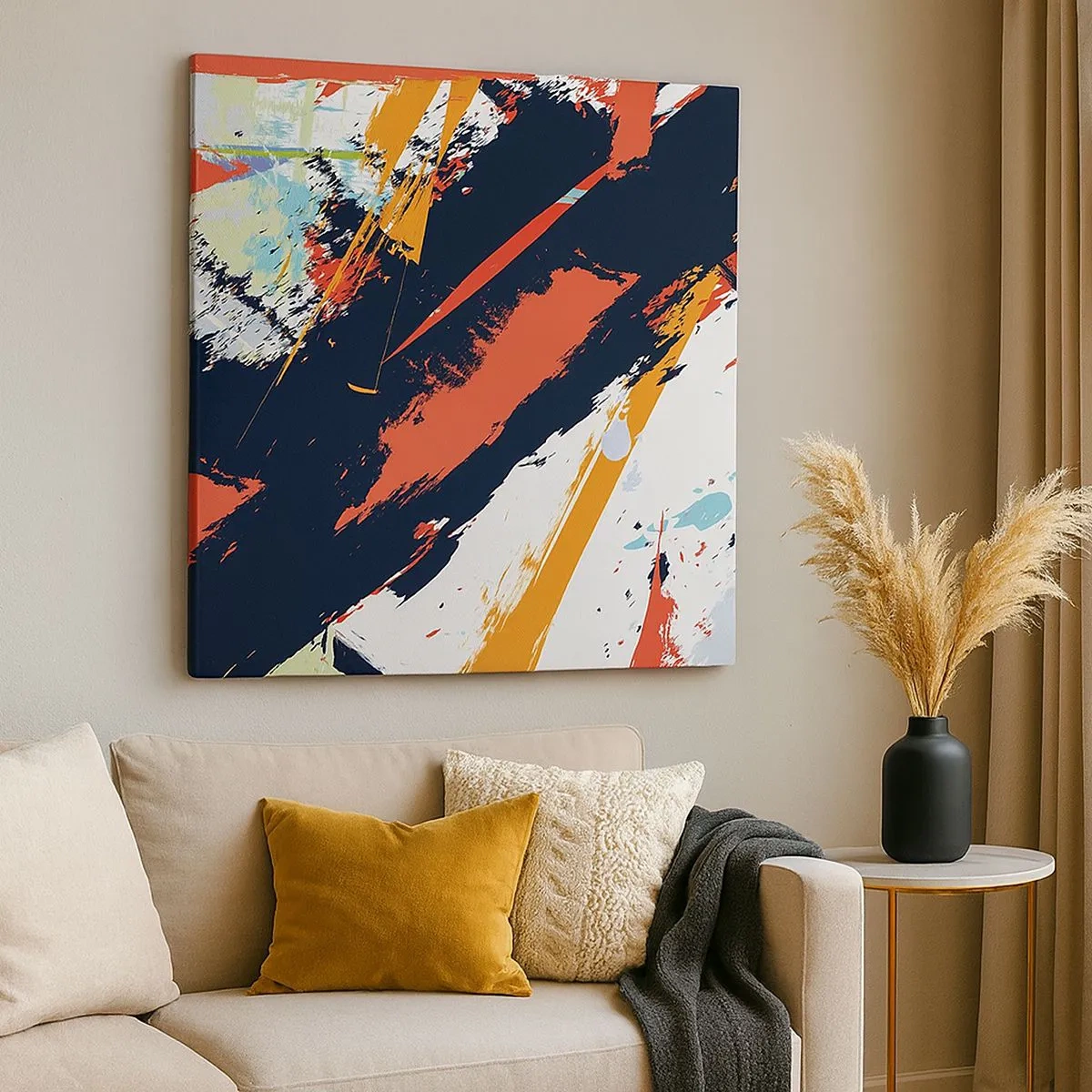 Bild auf Leinwand - Leinwandbild - Dynamische Komposition - 30x30 cm