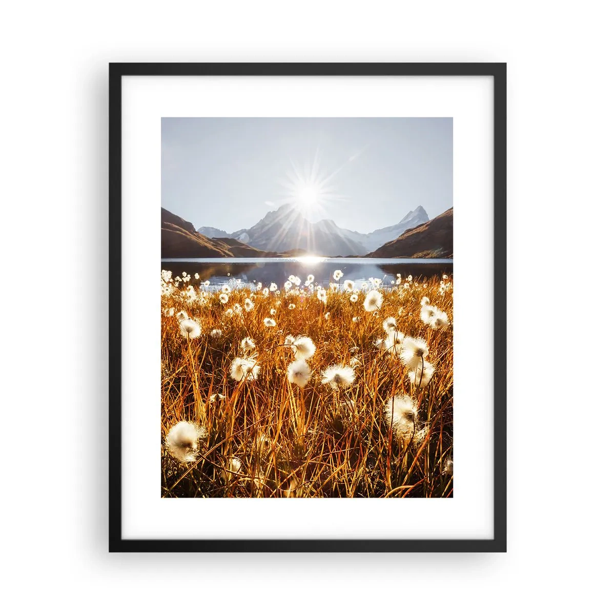 Poster in einem schwarzem Rahmen - Steinhärte, Grasweichheit - 40x50 cm
