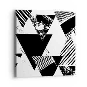 Bild auf Leinwand - Leinwandbild - Regen von Dreiecken - 40x40 cm