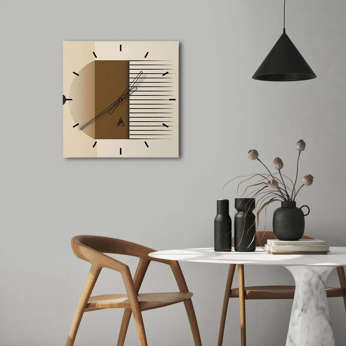 Wanduhr - Glasuhr - Verschiedene Staaten - 40x40 cm